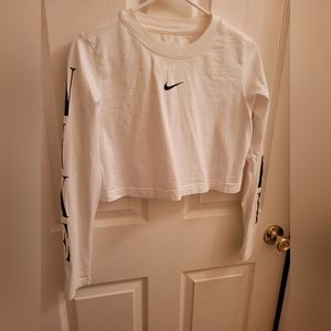 Ehite crop top long sleeve Nike